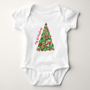 Body Para Bebé Árbol de Navidad de Silhoux de perro anquilosado a
