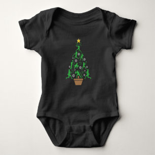 Body Para Bebé Árbol de Navidad de Softbol para Niñas Mujeres
