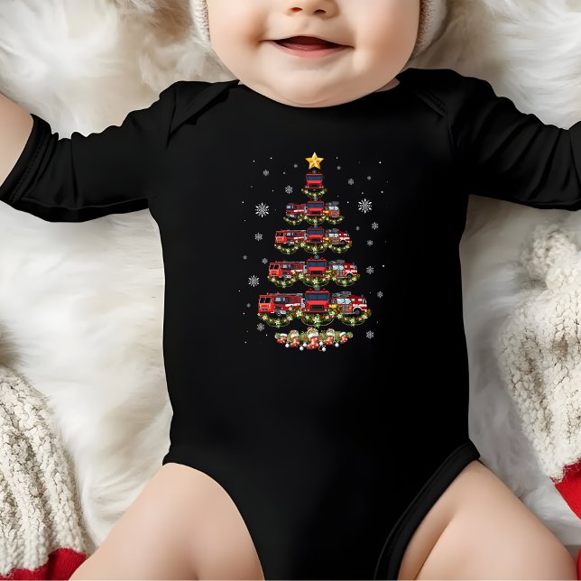 Body Para Bebé Árbol de Navidad del camión de bomberos (Subido por el creador)