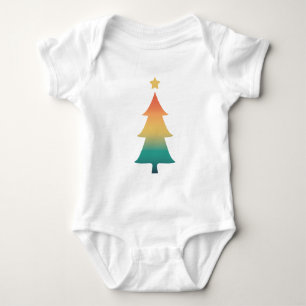 Body Para Bebé Árbol de Navidad en el ocaso