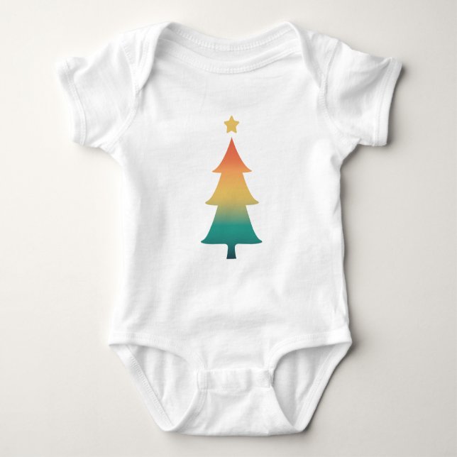 Body Para Bebé Árbol de Navidad en el ocaso (Anverso)