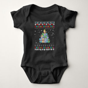 Body Para Bebé Árbol de Navidad Feo para Gatos Navidad