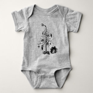 Body Para Bebé Árbol de Navidad Gótico