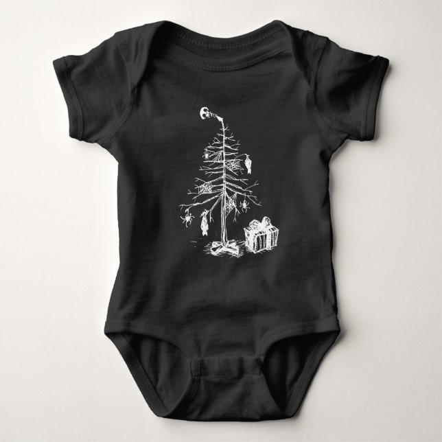 Body Para Bebé Árbol de Navidad Gótico (Anverso)