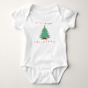 Body Para Bebé Árbol de Navidad Lindo   