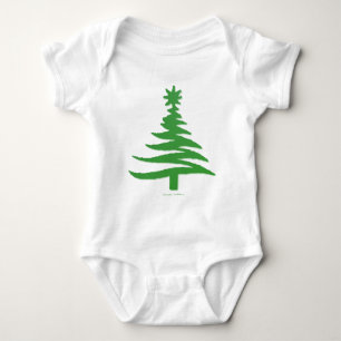 Body Para Bebé Árbol de Navidad moderno con plantilla impreso en