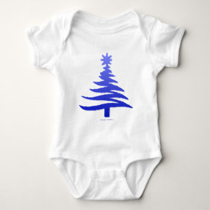 Body Para Bebé Árbol de Navidad moderno estampado con plantilla a