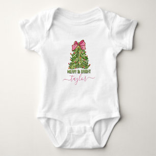Body Para Bebé Árbol de Navidad personalizado con nombre de bebé 