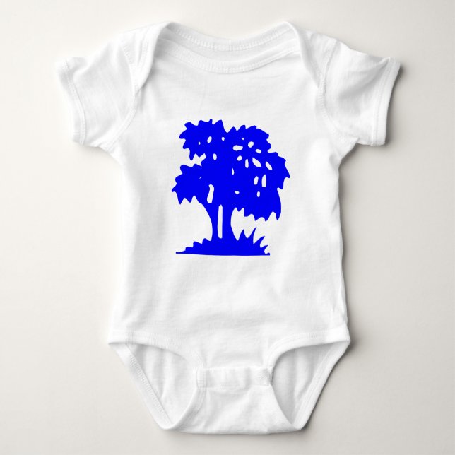 Body Para Bebé Árbol personalizado - Azul (Anverso)