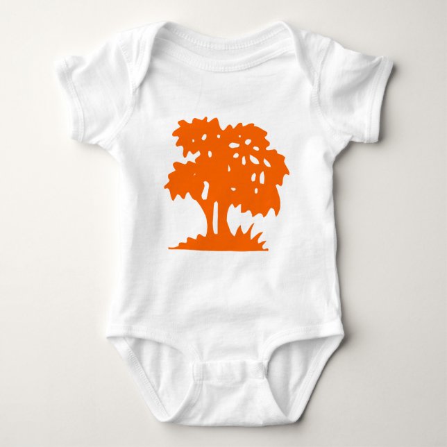Body Para Bebé Árbol personalizado - Naranja (Anverso)