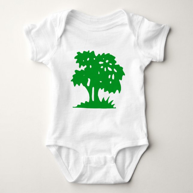 Body Para Bebé Árbol personalizado - Verde de hierba (Anverso)
