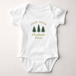 Body Para Bebé Árboles de Navidad de pino frescos de granja