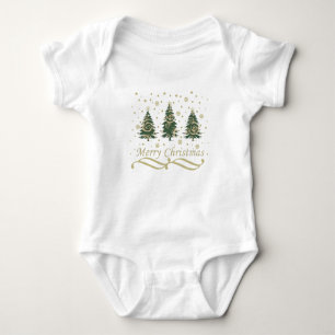 Body Para Bebé Árboles de Navidad de pino modernos decorados