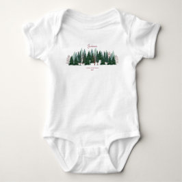 Body Para Bebé Árboles de pino verde bosque naturaleza Navidad Fi