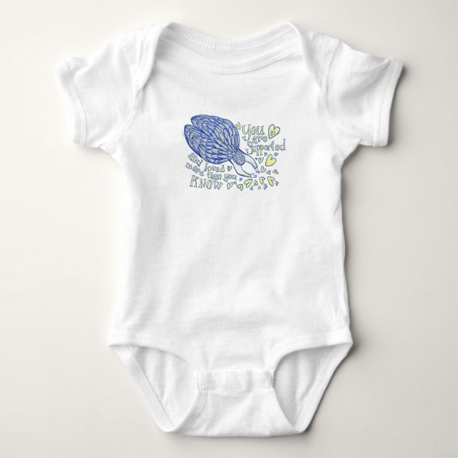 Body Para Bebé Arcángel Michael Love & Support Baby Bodysuit (Anverso)