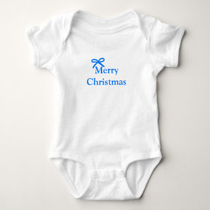 Body Para Bebé Arco azul alegre Navidad regalos familiares simple