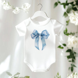Body Para Bebé Arco azul minimalista tierno baby shower
