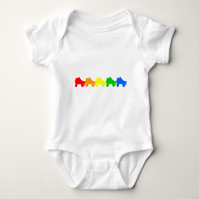 Body Para Bebé arco iris de patinaje (Anverso)
