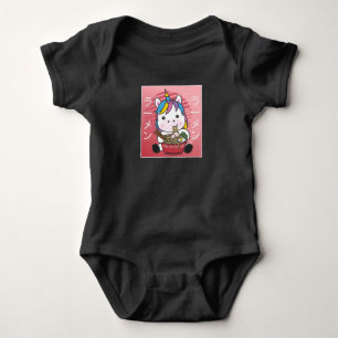 Body Para Bebé Arcoíris Japonés Unicornio Ama Pasta Ramen
