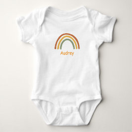 Body Para Bebé Arcoíris Neutral Nombre Personalizado