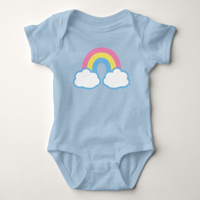 Body Para Bebé Arcoiris retro (Anverso)