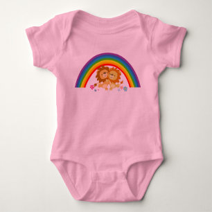 Body Para Bebé Arcoiris Tango-Cute Personalizados Leones Nebra ro