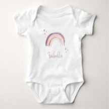 Arcoíris y Estrellas Boho Rosa Suave Nombre de Beb