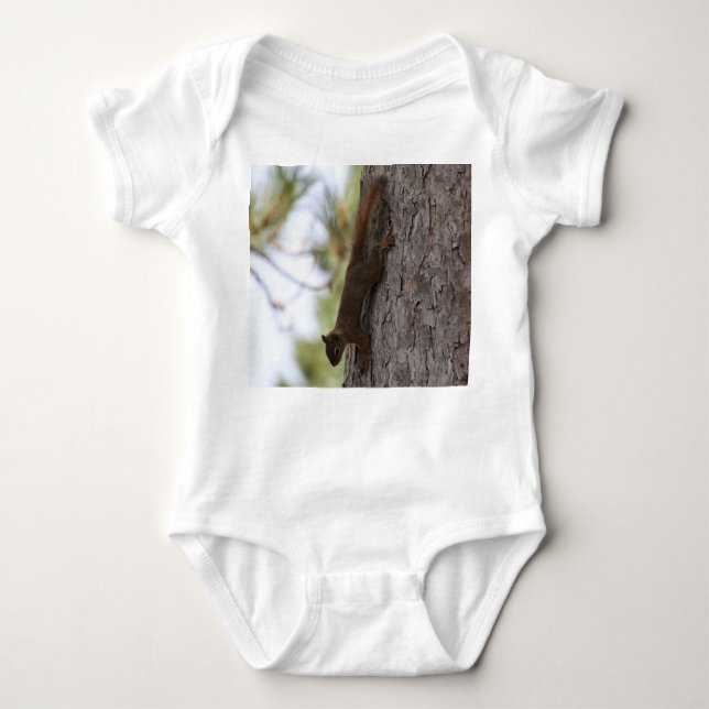 Body Para Bebé ardilla boca abajo (Anverso)