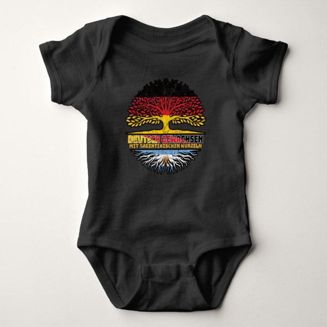 Body Para Bebé Argentinien Argentinisch Deutsch Deutschland Baum (Anverso)