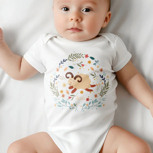 Body Para Bebé Aries Baby One Piece - Cute & Fierce - Rótulo Zodi