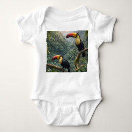 Body Para Bebé Armonía tropical: Dos turistas en el dosel foresta