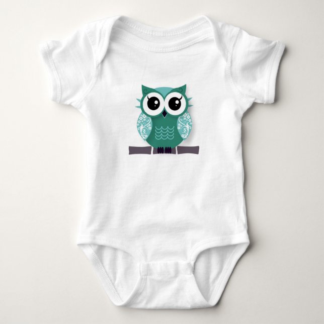 Body Para Bebé Aroma de personalizado verde azul (Anverso)