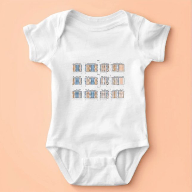 Body Para Bebé Arquitectura moderna Baby Bodysuit (Subido por el creador)