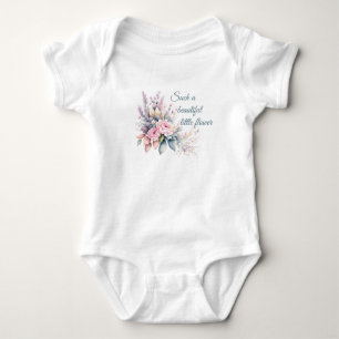 Body Para Bebé Arreglo Floral - Una Flor Tan Hermosa 