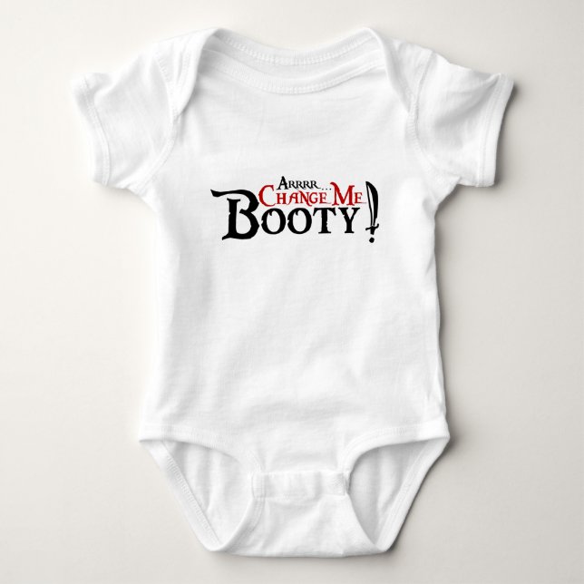 Body Para Bebé Arrrr… me cambia botín (Anverso)