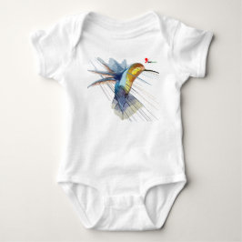 Body Para Bebé Arte abstracto de acuarela de colibrí para cuerpo 