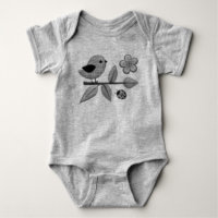 Arte Cute Gingham Bird and Ladybug Garden