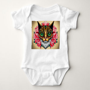 Body Para Bebé Arte de gato tigre