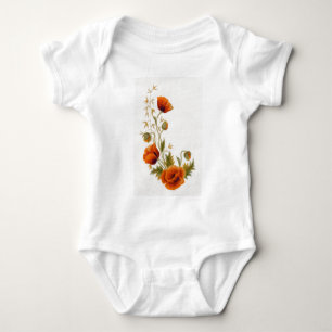 Body Para Bebé Arte de la amapola