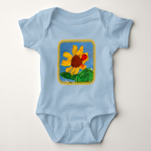 Body Para Bebé "Arte de los niños" de girasol