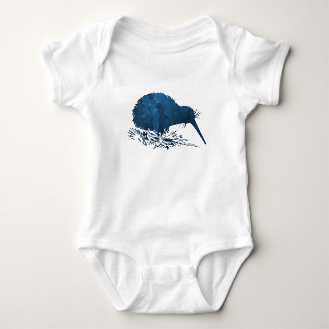 Body Para Bebé Arte de pájaro kiwi (Anverso)