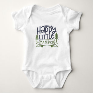 Body Para Bebé Arte de palabras de campista pequeño feliz lindo