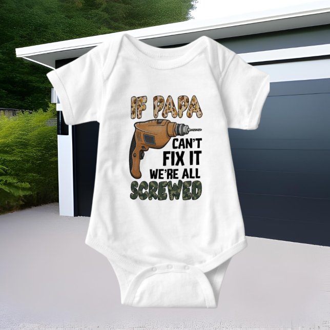 Body Para Bebé arte de palabras de papá fijo (Subido por el creador)