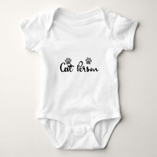 Body Para Bebé Arte de tipografía de persona gato