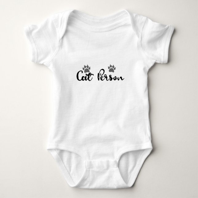 Body Para Bebé Arte de tipografía para personas de gato (Anverso)