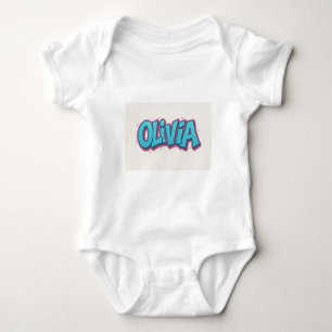 Body Para Bebé Arte del nombre Olivia