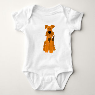 Body Para Bebé Arte divertido del perro de Airedale Terrier