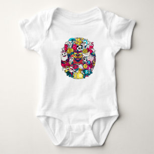 Body Para Bebé Arte Doodle Japonés