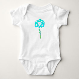 Body Para Bebé Arte Perpetuo Aqua Flor Alegre