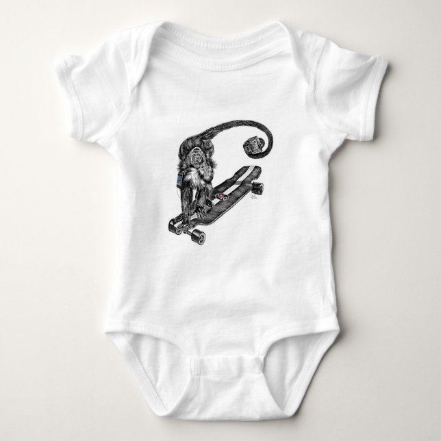 Body Para Bebé Arte selfie de Simian (Anverso)